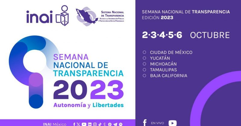 028/2023 Por primera vez Michoacán será sede de la Semana Nacional de Transparencia: IMAIP